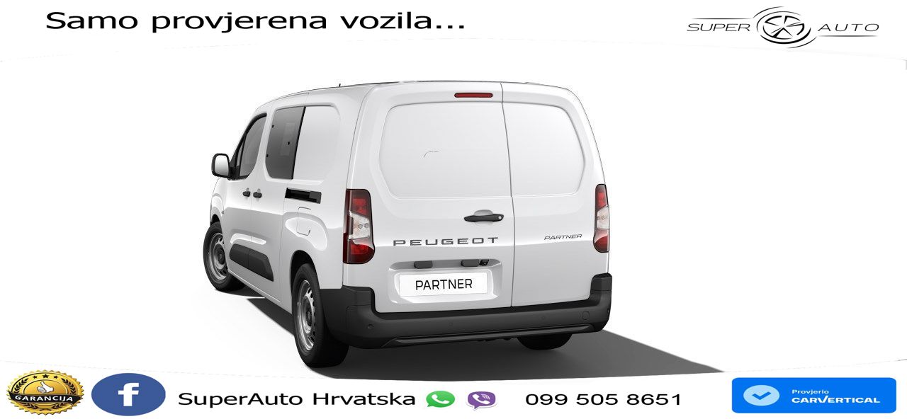 Peugeot Partner L2H1/ Doppelkabine LED+Fernlichtass.+PDC 102 KS