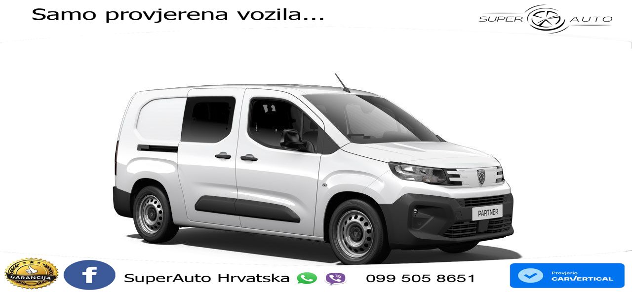 Peugeot Partner L2H1/ Doppelkabine LED+Fernlichtass.+PDC 102 KS