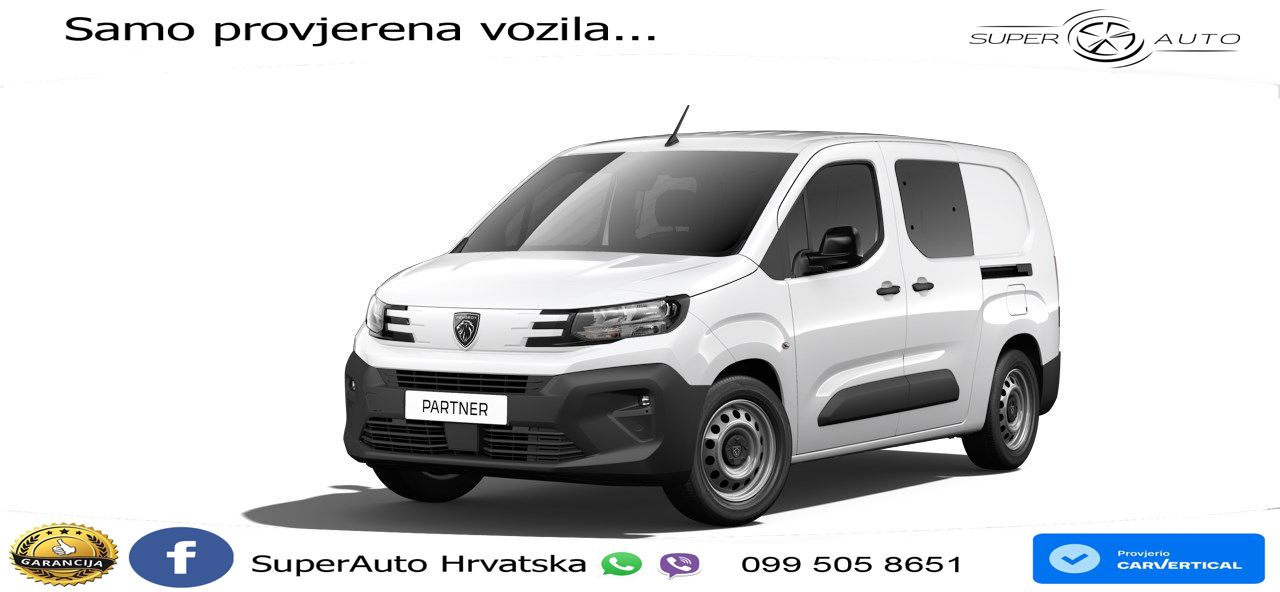 Peugeot Partner L2H1/ Doppelkabine LED+Fernlichtass.+PDC 102 KS