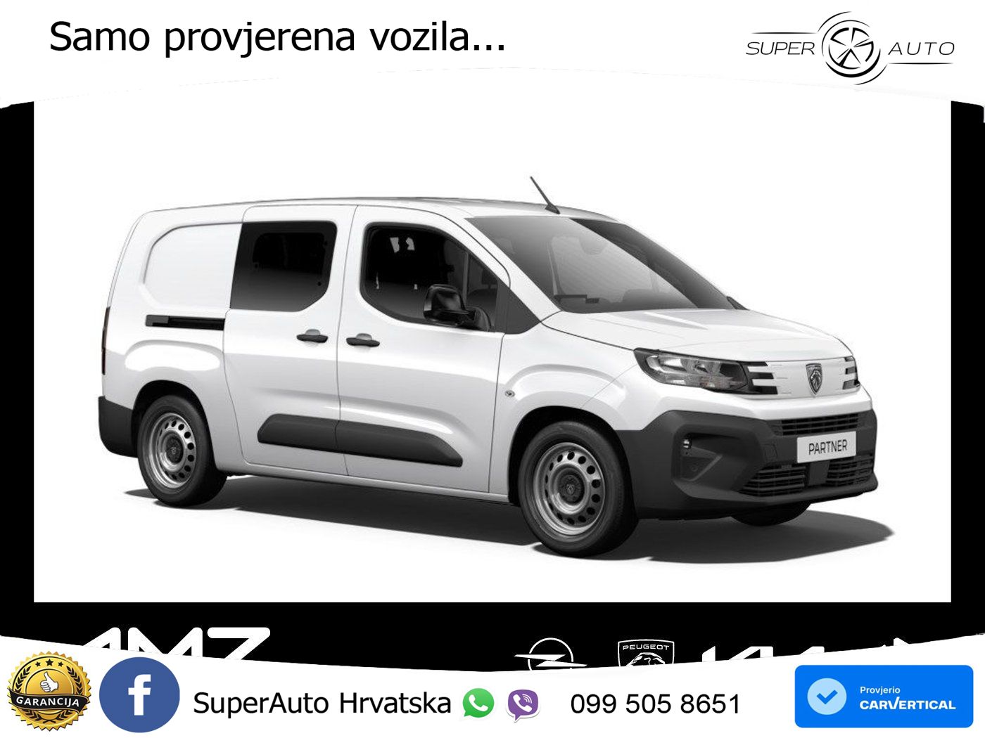 Peugeot Partner L2H1/ Doppelkabine LED+Fernlichtass.+PDC 102 KS