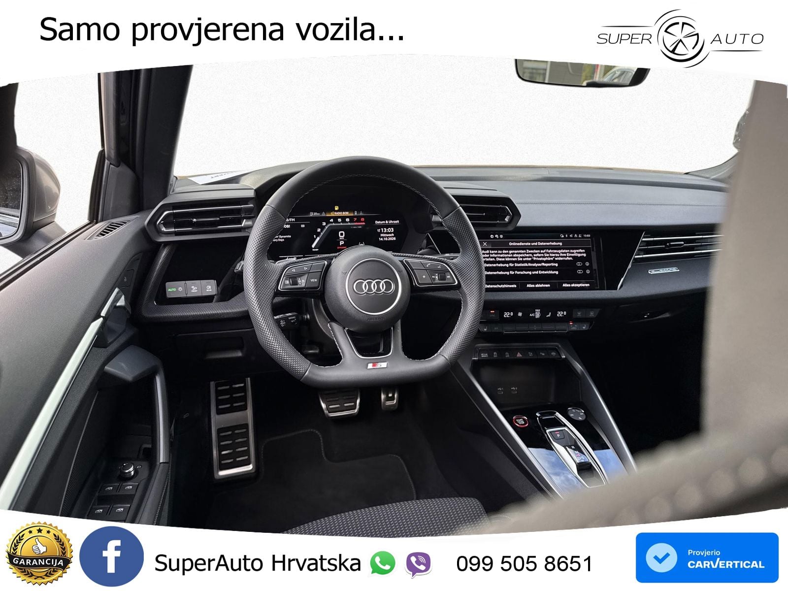 Audi S3 Limuzina 2.0 TFSI (333 KS) quattro S tronic LED+GR SJED+ACC