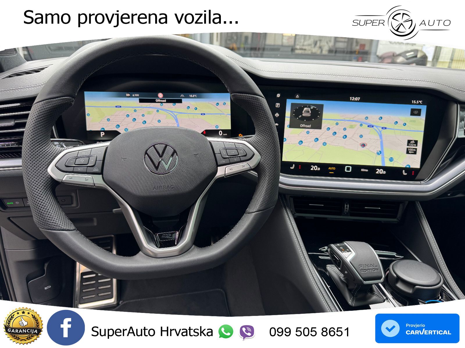Volkswagen Touareg 3.0 V6 TDI (286 KS) 4MOTION Tiptronic ZRAČNI+ACC+GR SJED+KAM+PANO