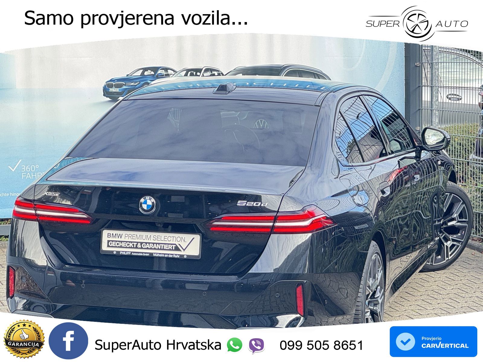 BMW 520d (197 KS) xDrive Steptronic M Sport ZRAČNI+ACC+4xGR SJED+KAM