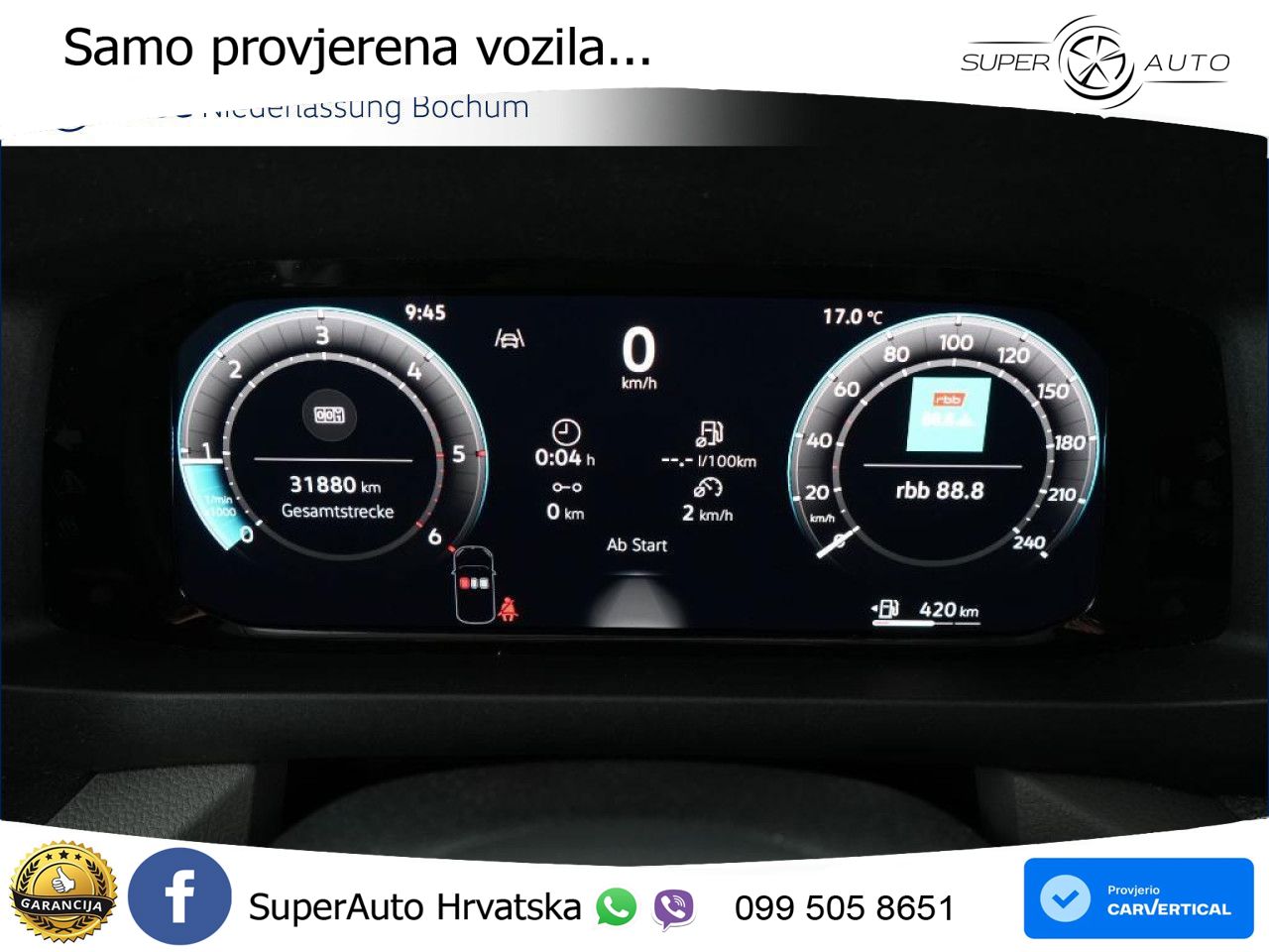 Volkswagen Crafter Kasten lang AHK Klima Kamera 5 Jahre ZV 177 KS