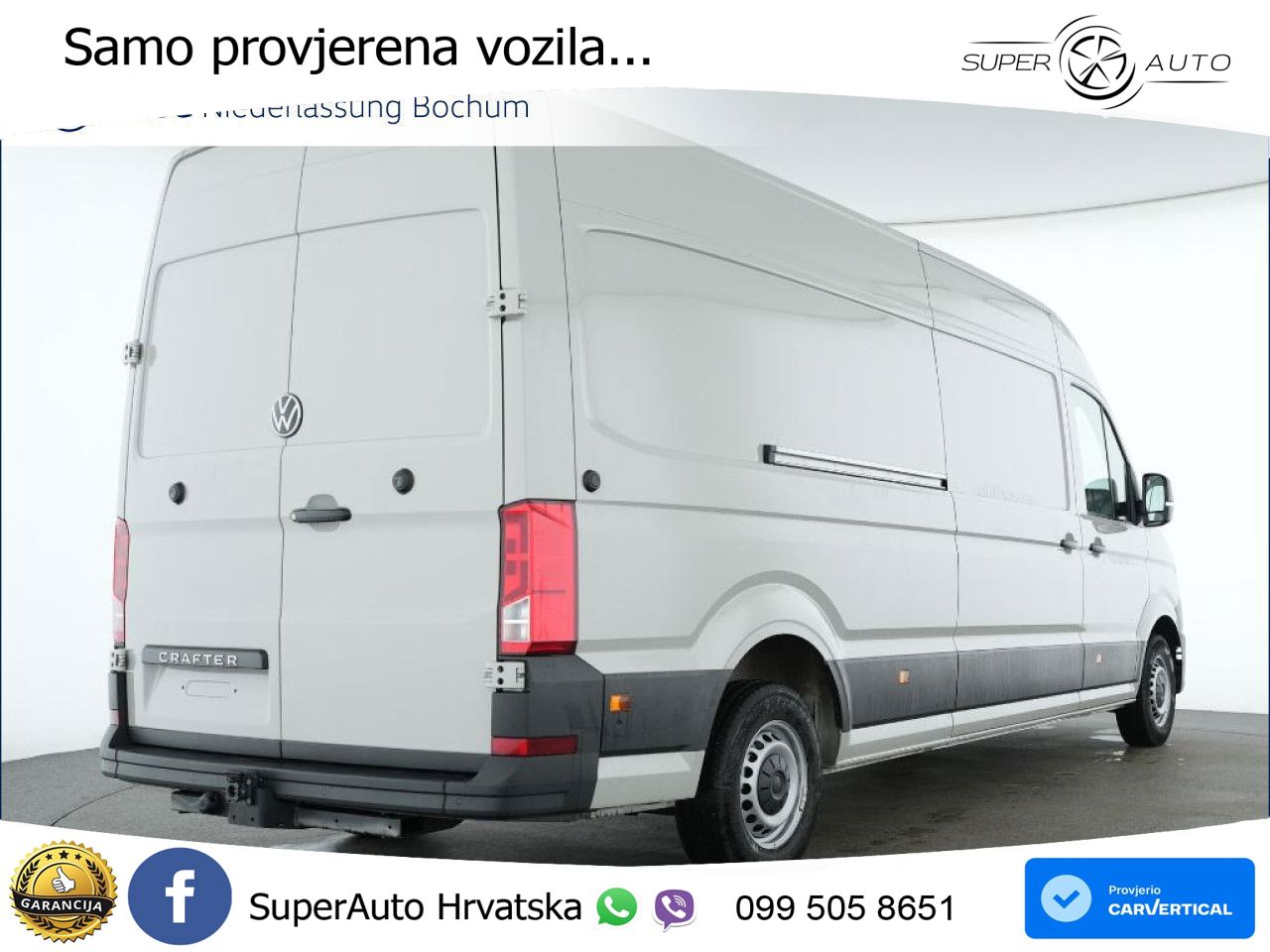 Volkswagen Crafter Kasten lang AHK Klima Kamera 5 Jahre ZV 177 KS