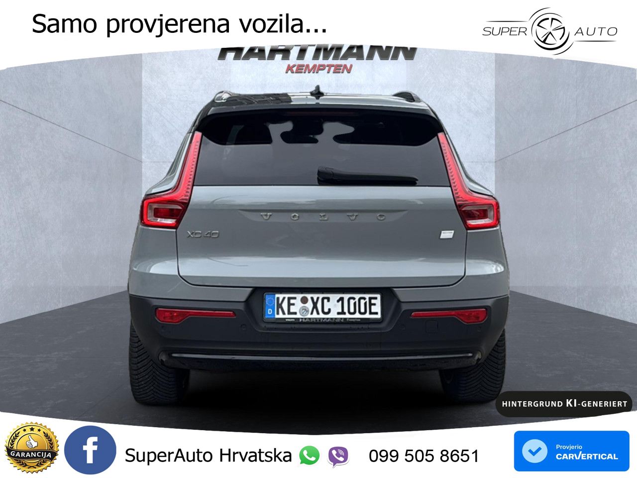 Volvo XC40 Recharge 82 kWh 252 KS Single Motor Extended Range LED+GR SJED+ACC