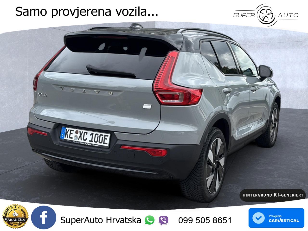 Volvo XC40 Recharge 82 kWh 252 KS Single Motor Extended Range LED+GR SJED+ACC