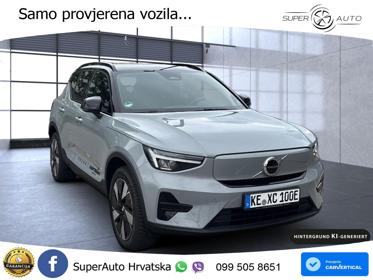 Volvo XC40 Recharge 82 kWh 252 KS Single Motor Extended Range LED+GR SJED+ACC
