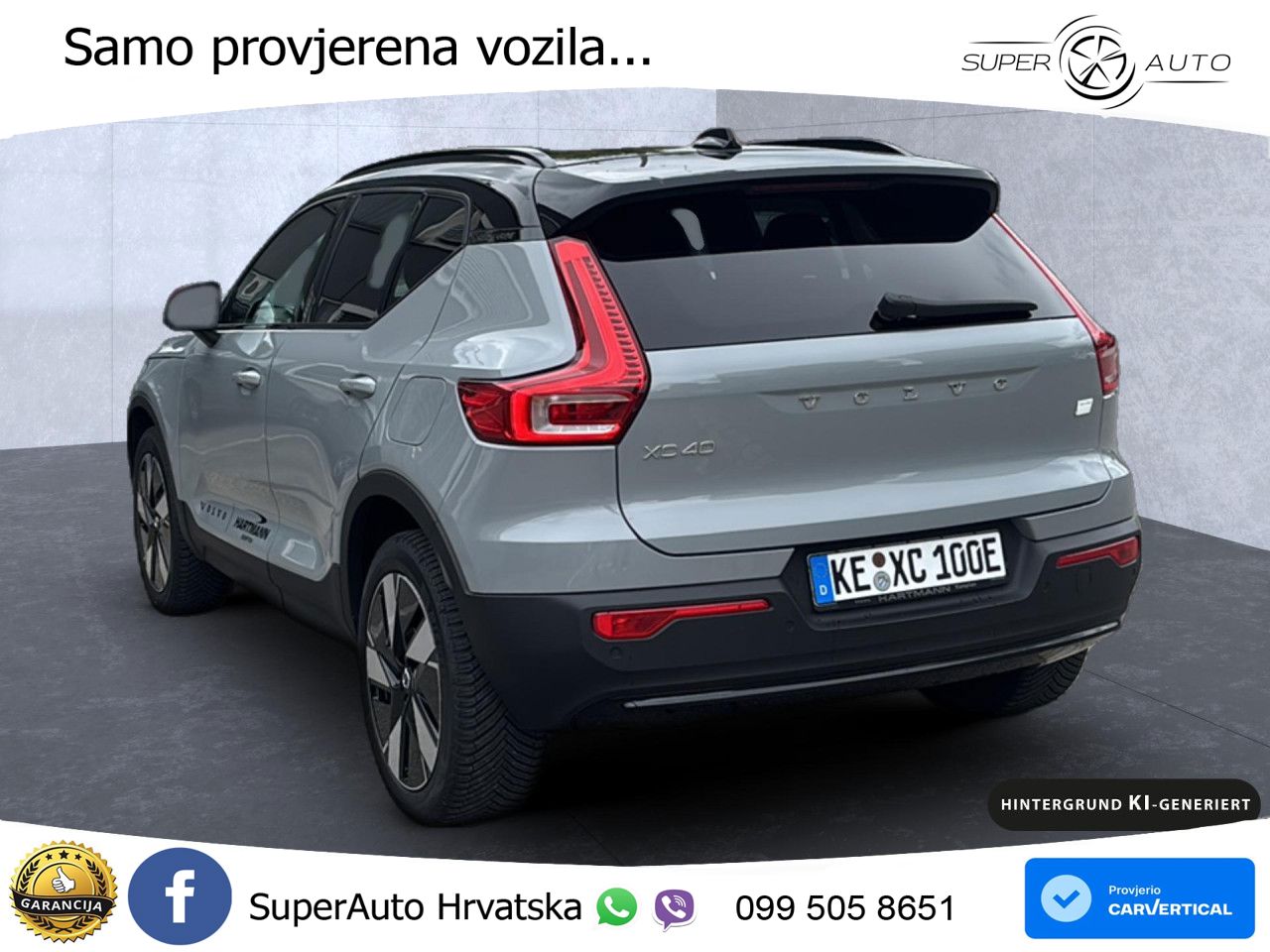 Volvo XC40 Recharge 82 kWh 252 KS Single Motor Extended Range LED+GR SJED+ACC