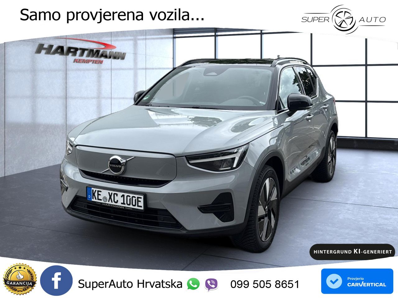 Volvo XC40 Recharge 82 kWh 252 KS Single Motor Extended Range LED+GR SJED+ACC