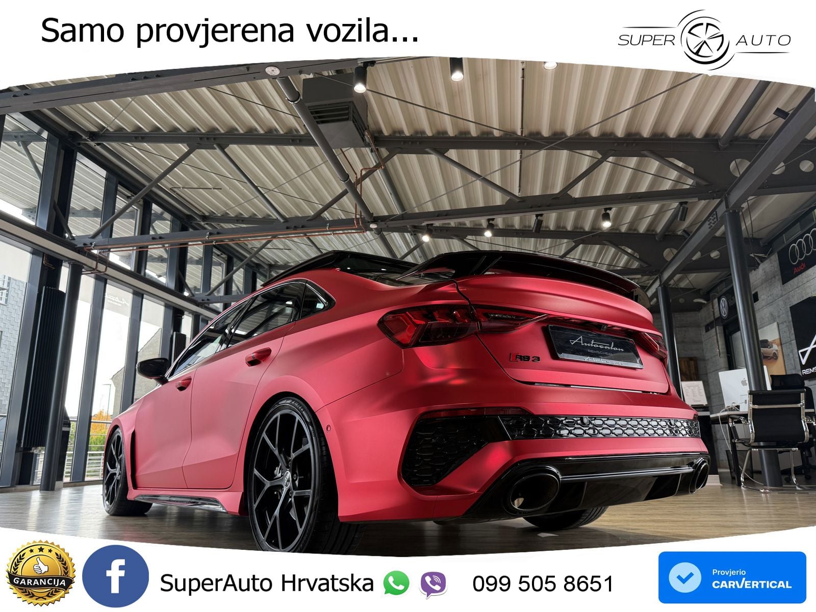 Audi RS3 Sedan 2.5 TFSI (400 KS) quattro S tronic MATRIX+GR SJED+KAM