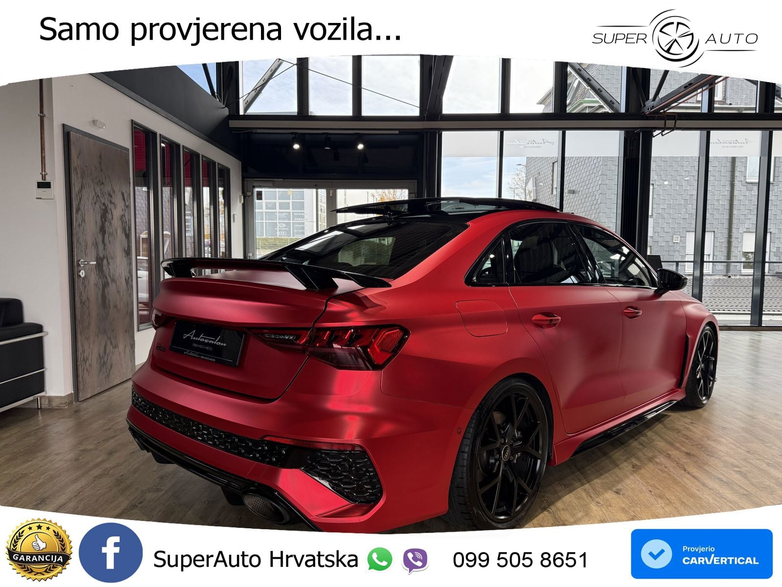 Audi RS3 Sedan 2.5 TFSI (400 KS) quattro S tronic MATRIX+GR SJED+KAM