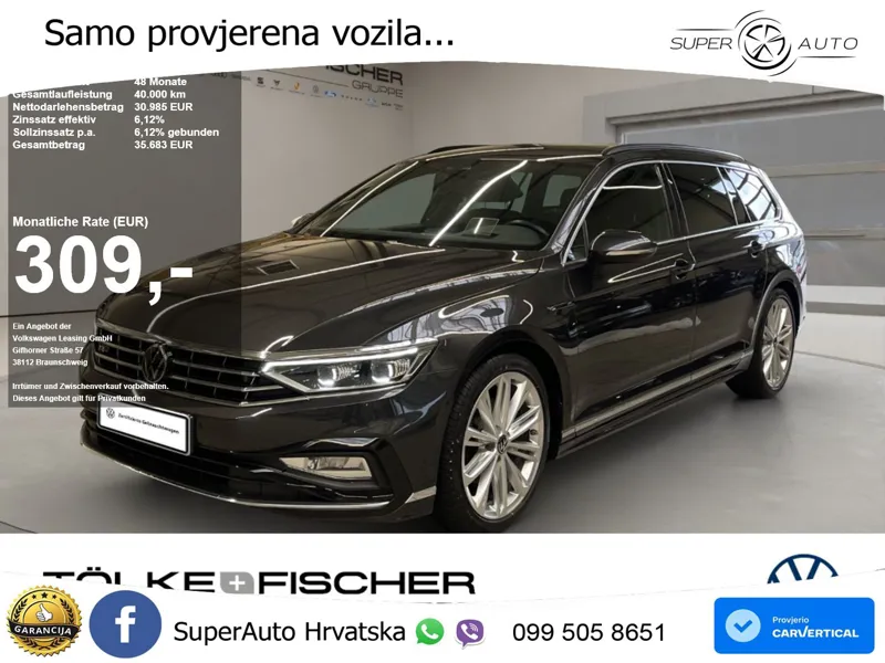 Volkswagen Passat Variant 2.0 TDI (200 KS) DSG Business MATRIX+GR SJED+KAM