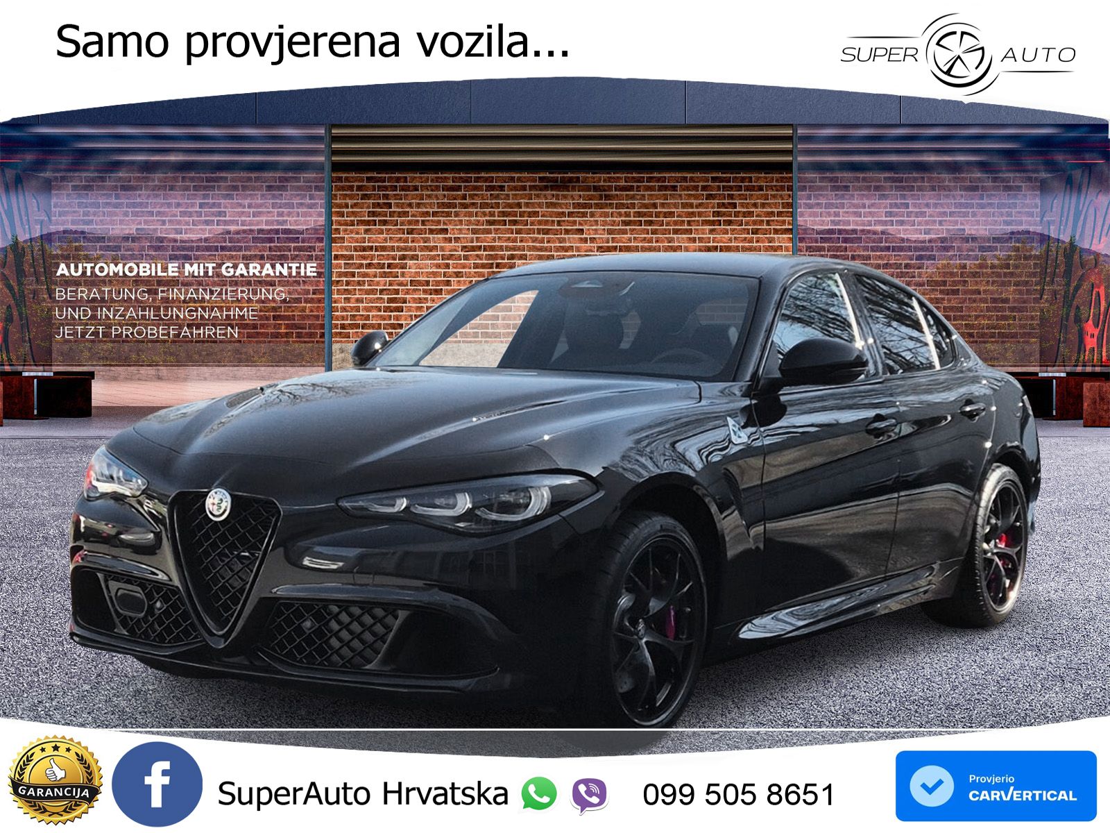 Alfa Romeo Giulia Quadrifoglio 2.9 V6 Bi-Turbo (520 KS) Automatic LED+GR SJED+ACC