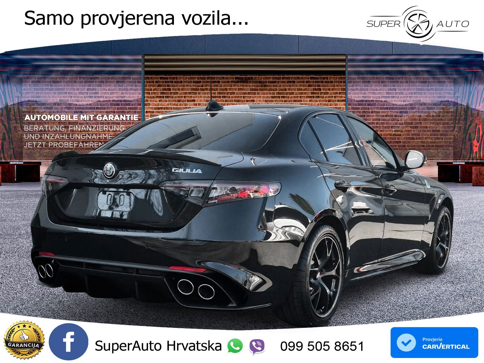 Alfa Romeo Giulia Quadrifoglio 2.9 V6 Bi-Turbo (520 KS) Automatic LED+GR SJED+ACC