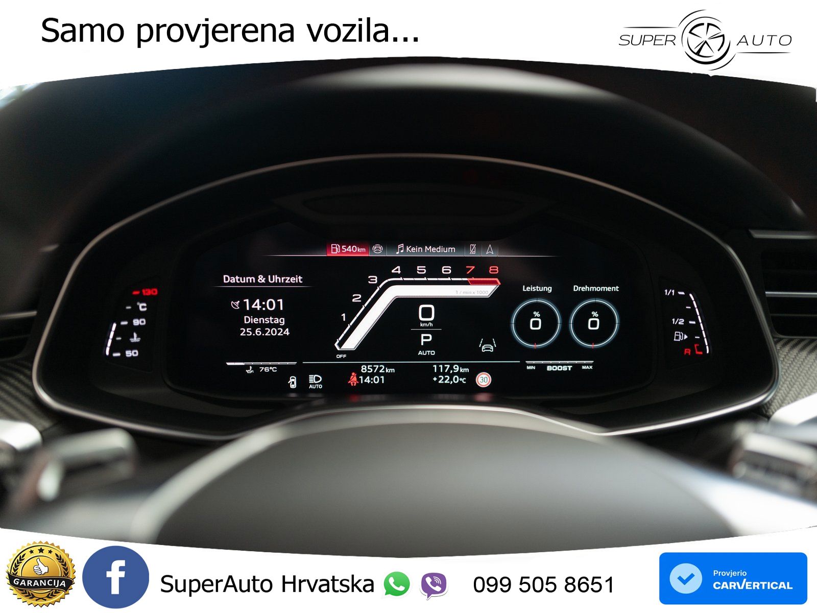 Audi RS6 Avant 4.0 TFSI V8 performance (630 KS)  quattro tiptronic ACC+HEAD+4xGR SJED+360+PANO