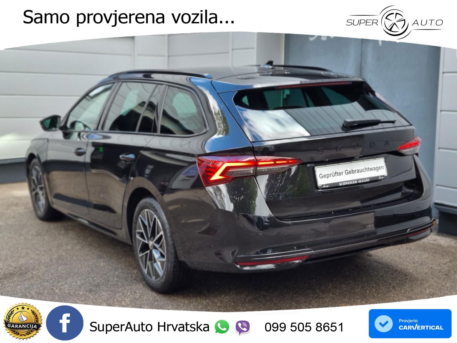 Škoda Octavia Combi 2.0 TDI (150 KS) DSG SportLine LED+GR SJED+ACC