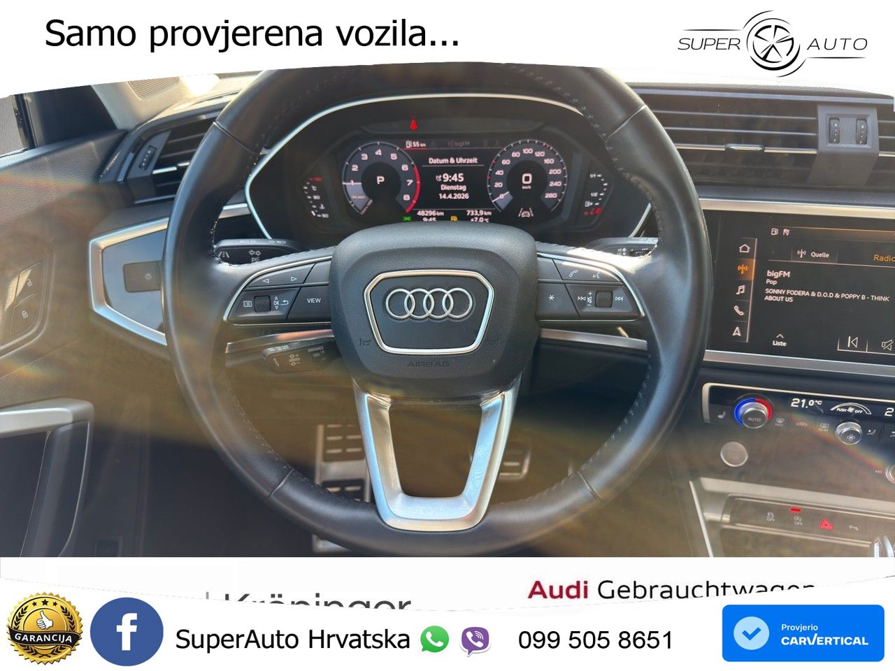 Audi Q3 35 TFSI (150 KS) S tronic advanced LED+GR SJED+ACC