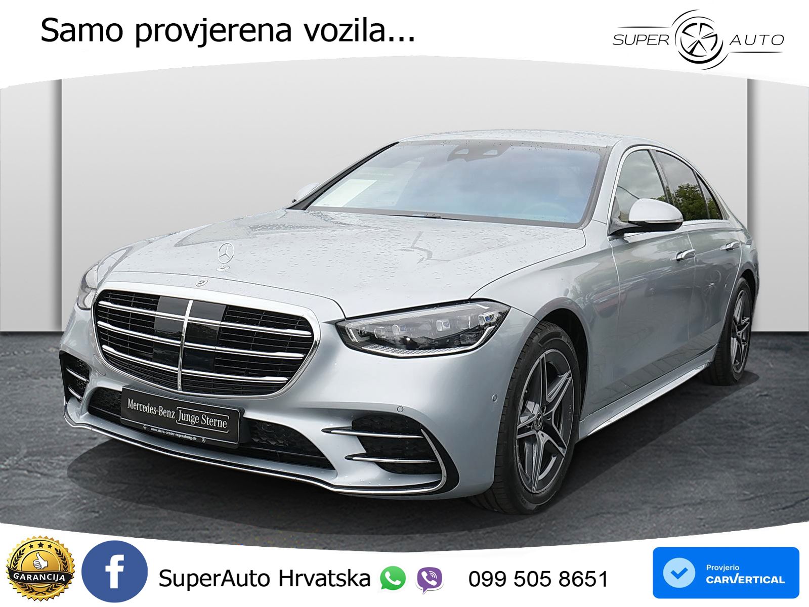Mercedes S 450d (367 KS) EQ Boost 4MATIC 9G-TRONIC AMG ZRAČNI+ACC+4xGR SJED+KAM