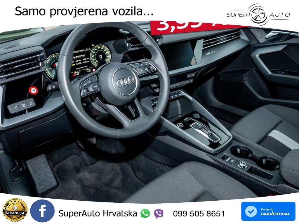 Audi A3 40 TFSIe (204 KS) S tronic LED+GR SJED+ACC