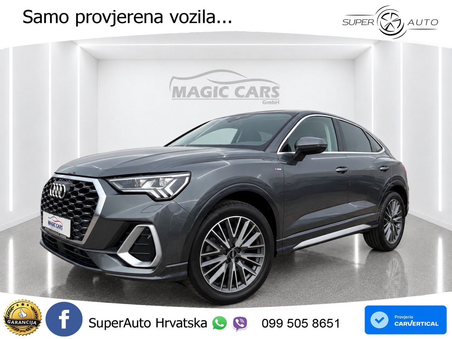 Audi Q3 Sportback 40 TFSI (190 KS) quattro S tronic S line MATRIX+GR SJED+KAM
