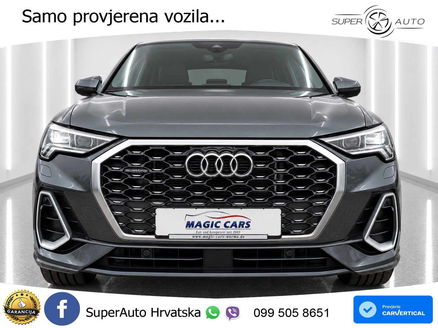 Audi Q3 Sportback 40 TFSI (190 KS) quattro S tronic S line MATRIX+GR SJED+KAM