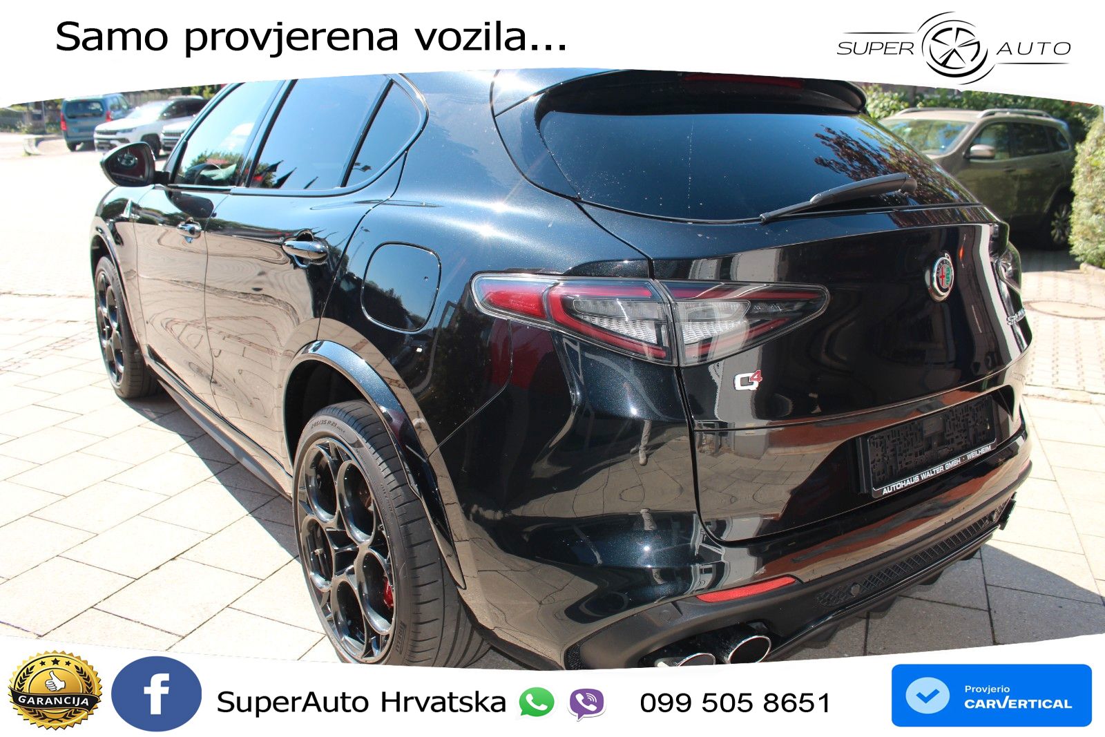 Alfa Romeo Stelvio Quadrifoglio 2.9 V6 Bi-Turbo (520 KS) Q4 Automatic LED+GR SJED+ACC