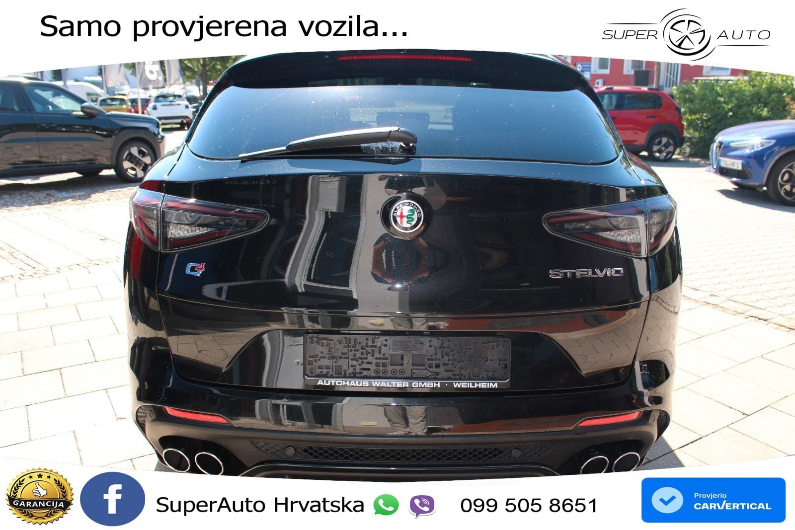 Alfa Romeo Stelvio Quadrifoglio 2.9 V6 Bi-Turbo (520 KS) Q4 Automatic LED+GR SJED+ACC