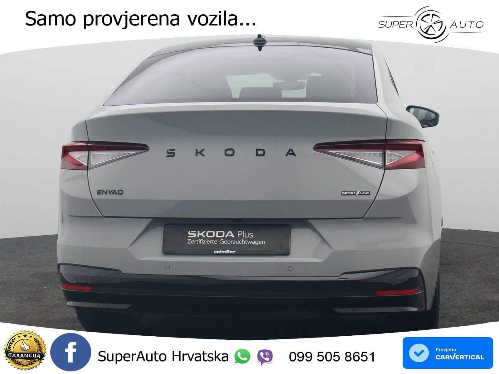 Škoda Enyaq 85 82 kWh (286 KS) SportLine MATRIX+GR SJED+KAM