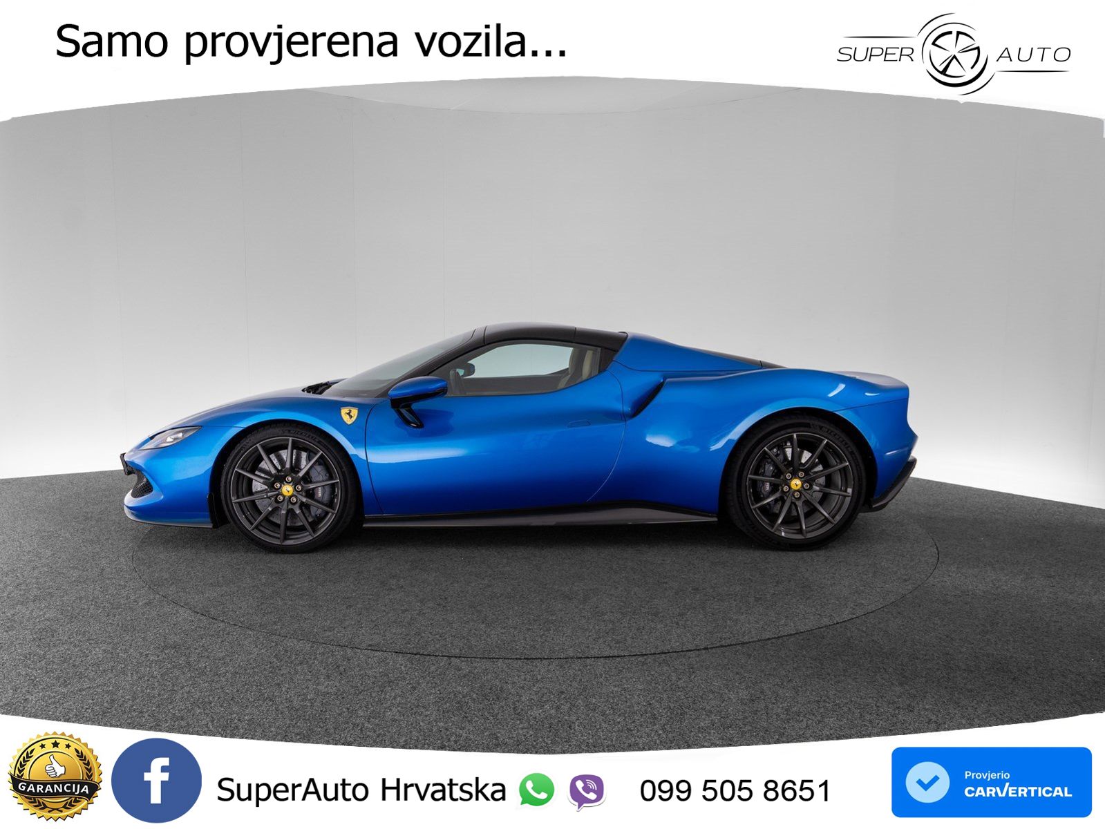 Ferrari 296 GTS 3.0 V6 (830 KS) F1 DCT LED+ACC