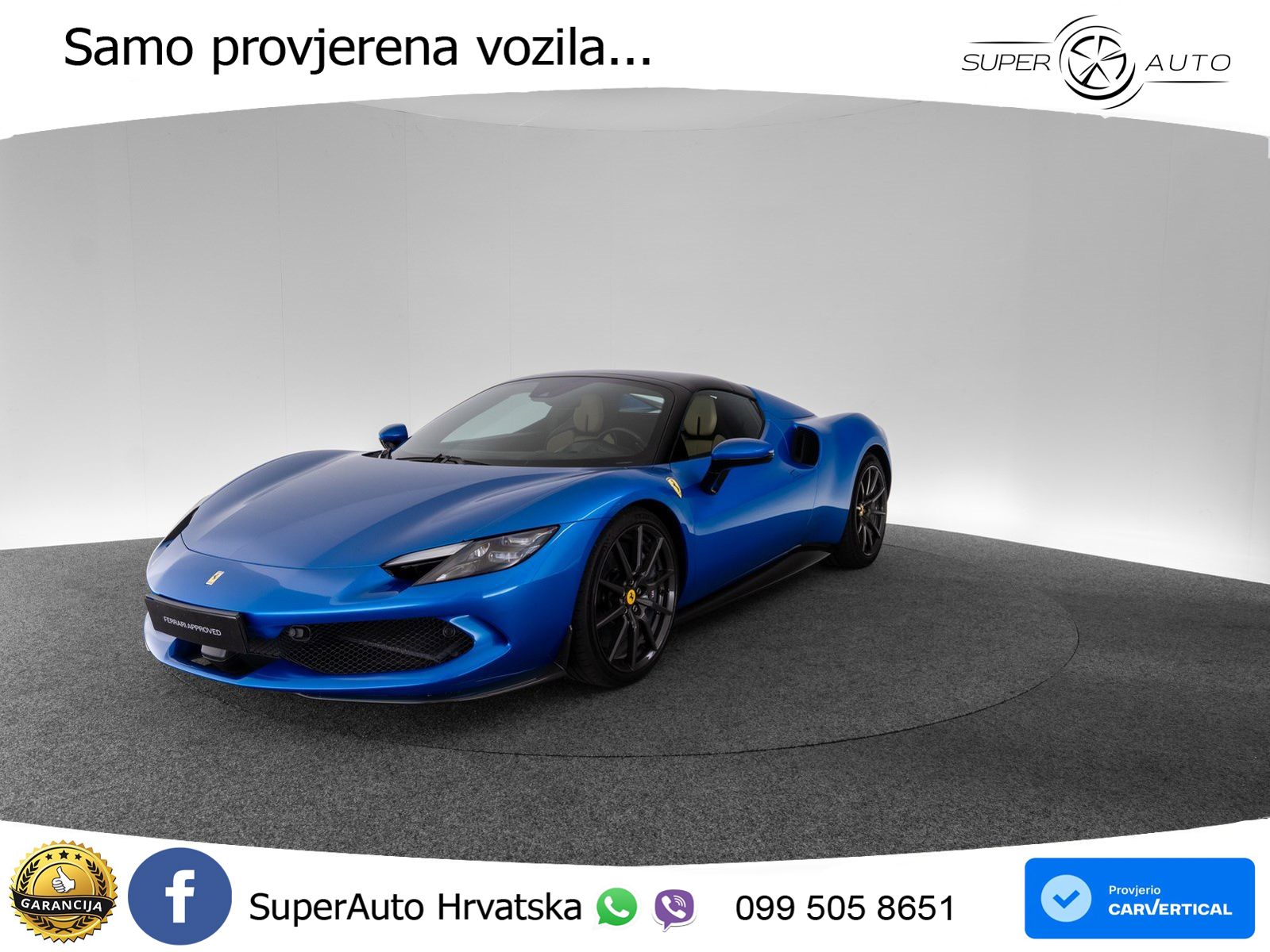 Ferrari 296 GTS 3.0 V6 (830 KS) F1 DCT LED+ACC