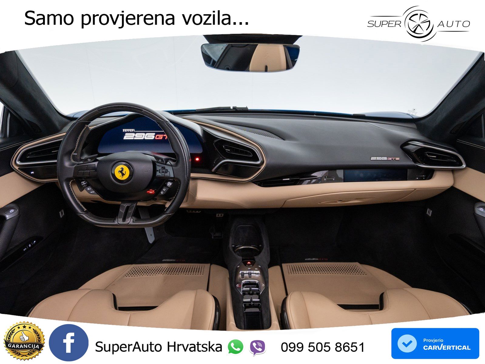 Ferrari 296 GTS 3.0 V6 (830 KS) F1 DCT LED+ACC
