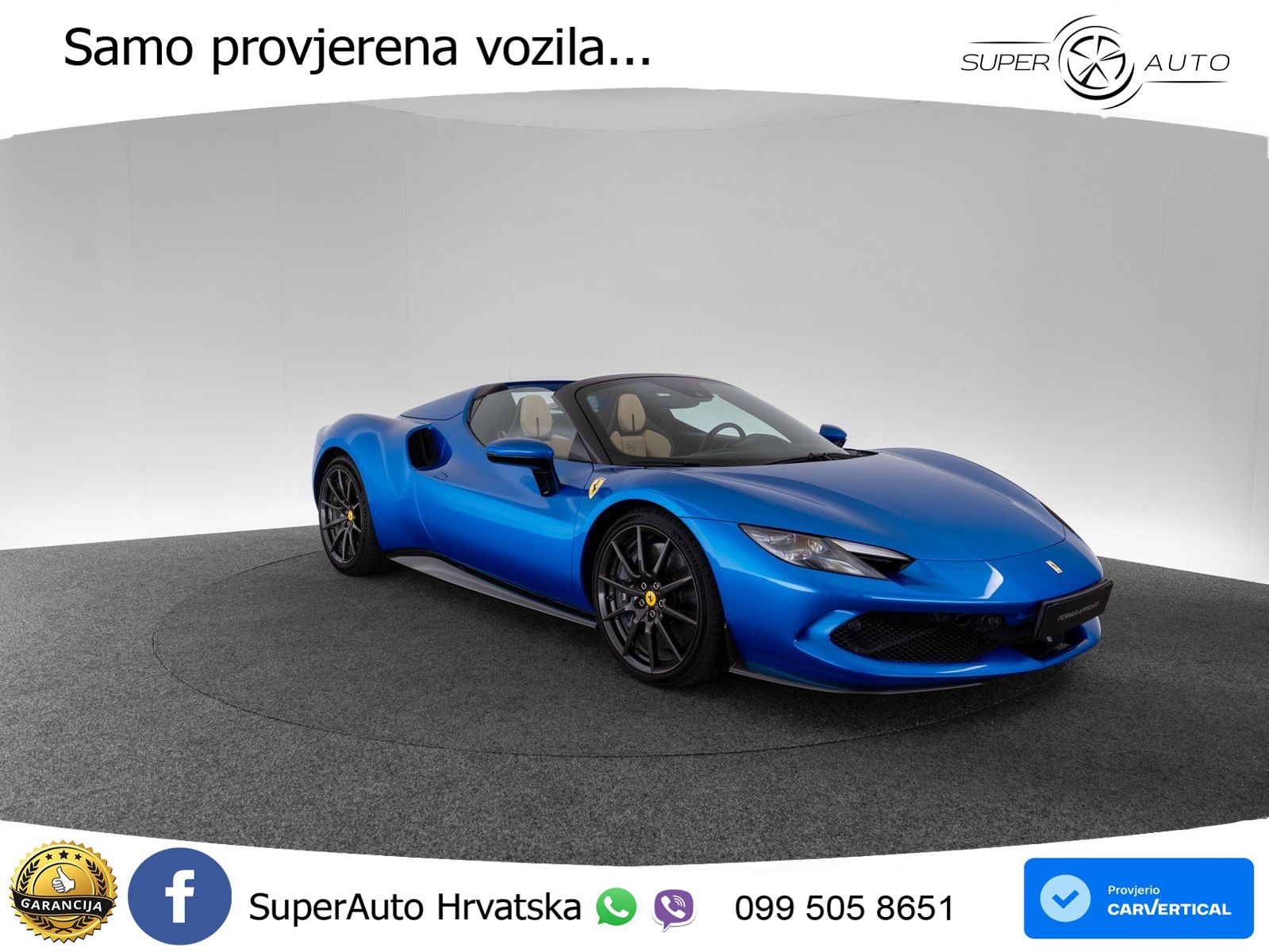 Ferrari 296 GTS 3.0 V6 (830 KS) F1 DCT LED+ACC