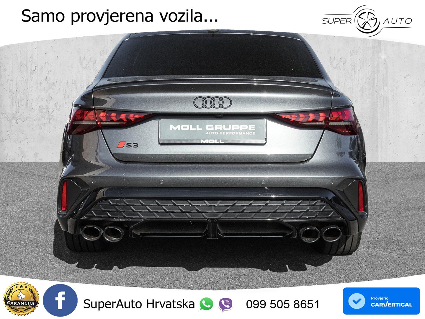 Audi S3 Limuzina 2.0 TFSI (333 KS) quattro S tronic MATRIX+GR SJED+KAM
