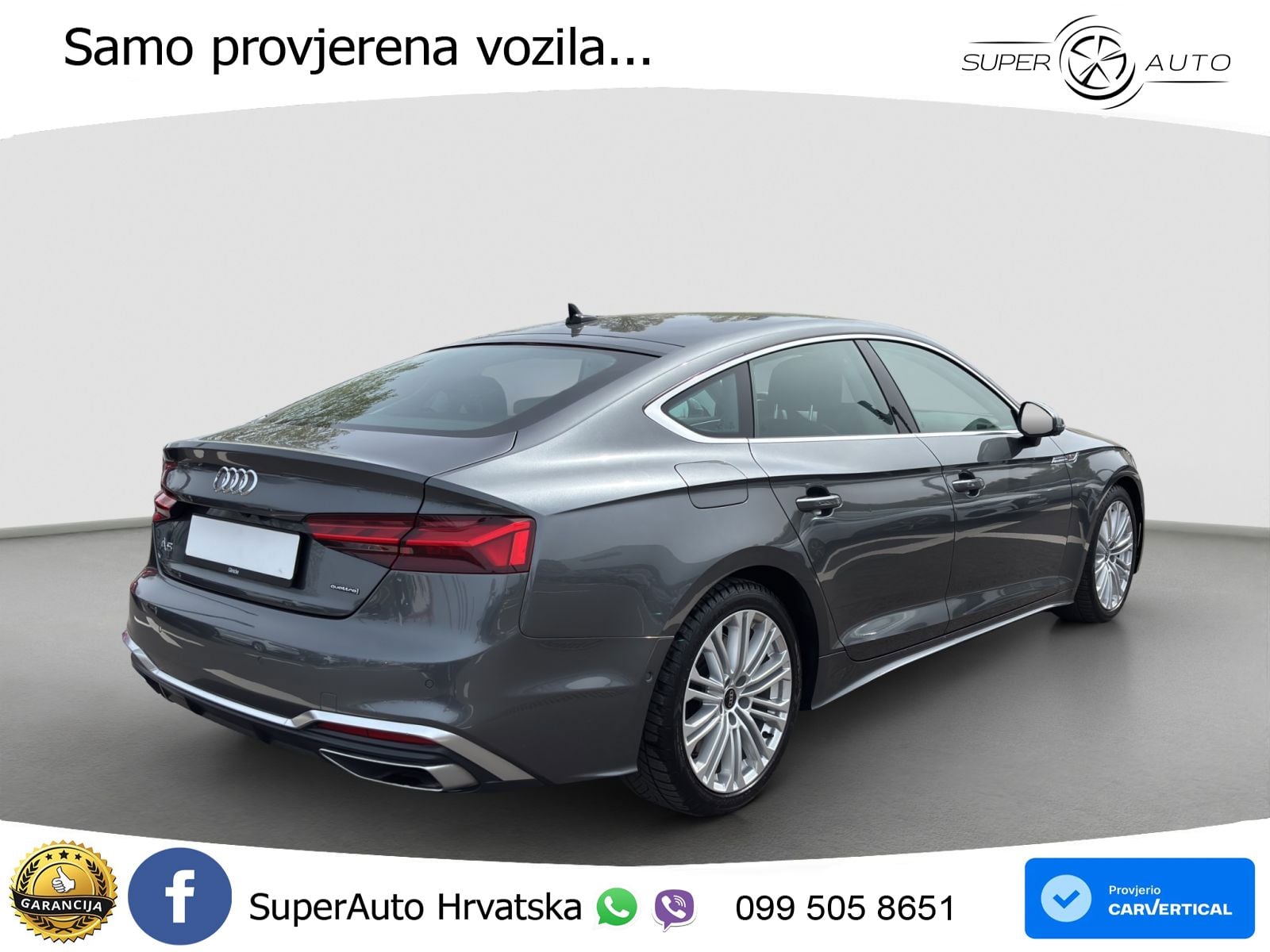 Audi A5 Sportback 45 TFSI (265 KS) quattro S tronic S line MATRIX+GR SJED+KAM