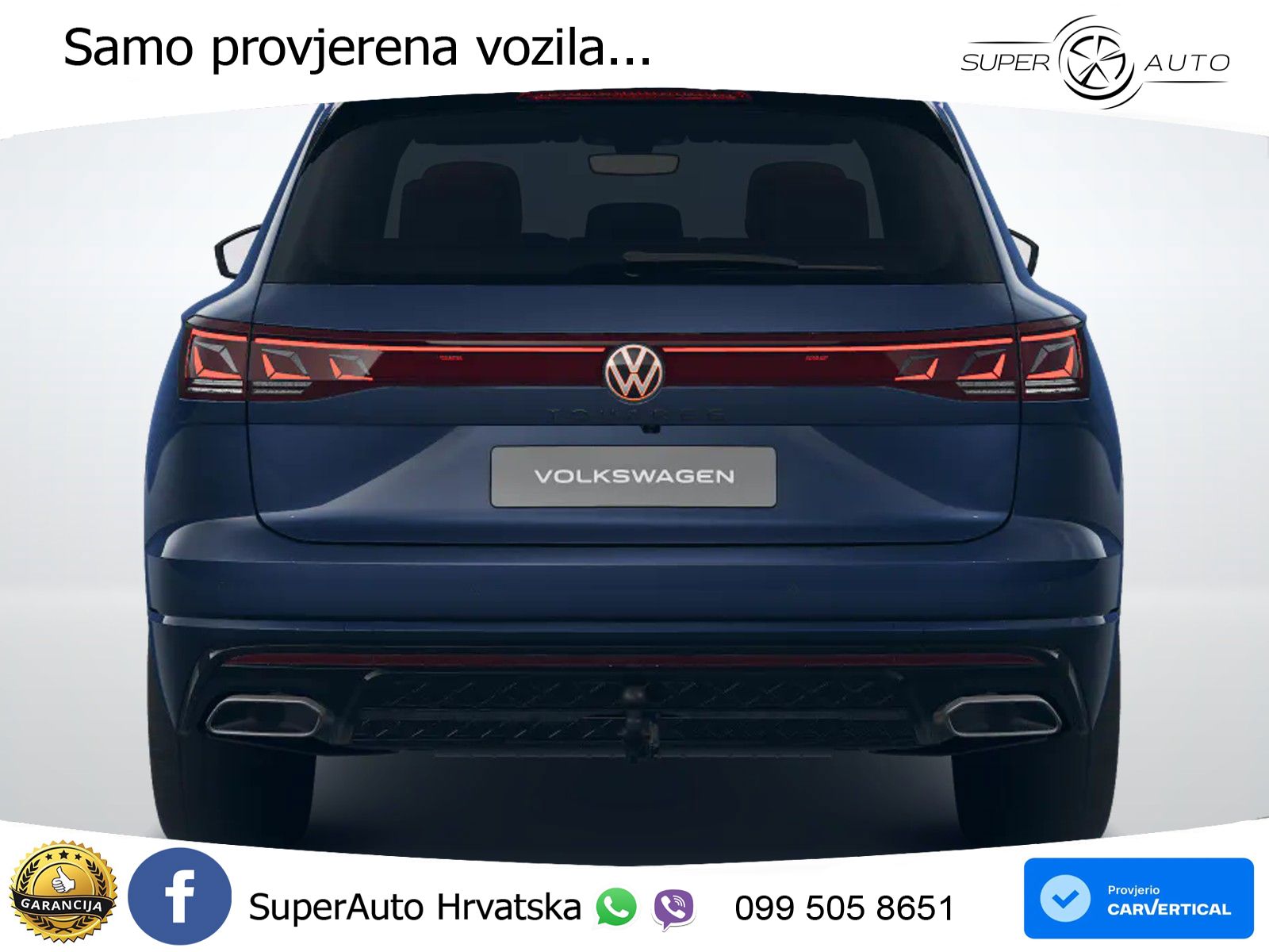 Volkswagen Touareg 3.0 V6 TDI (286 KS) 4MOTION Tiptronic ZRAČNI+ACC+4xGR SJED+KAM