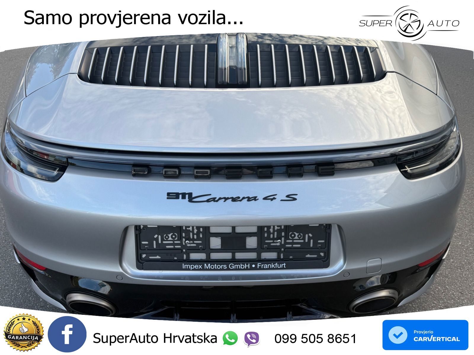 Porsche 911 Carrera 4S Cabriolet 3.0 (450 KS) PDK ZRAČNI+ACC+GR SJED+KAM