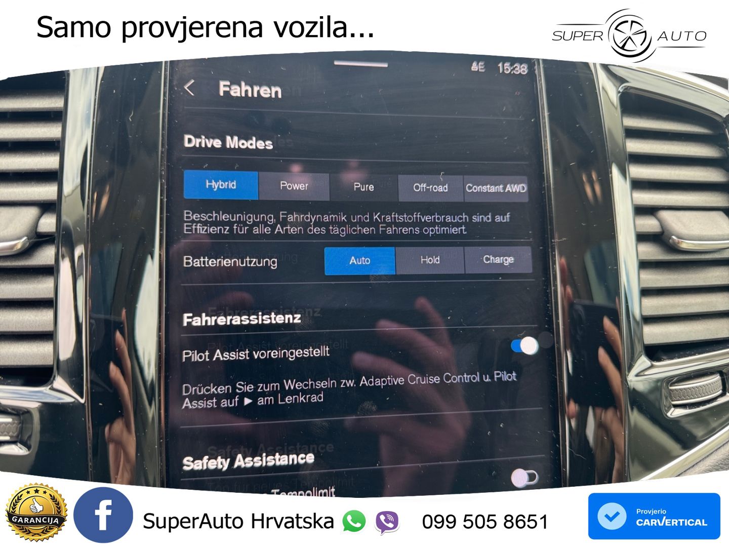 Volvo XC90 2.0 T8 AWD Automatic ZRAČNI+ACC+GR SJED+KAM+PANO