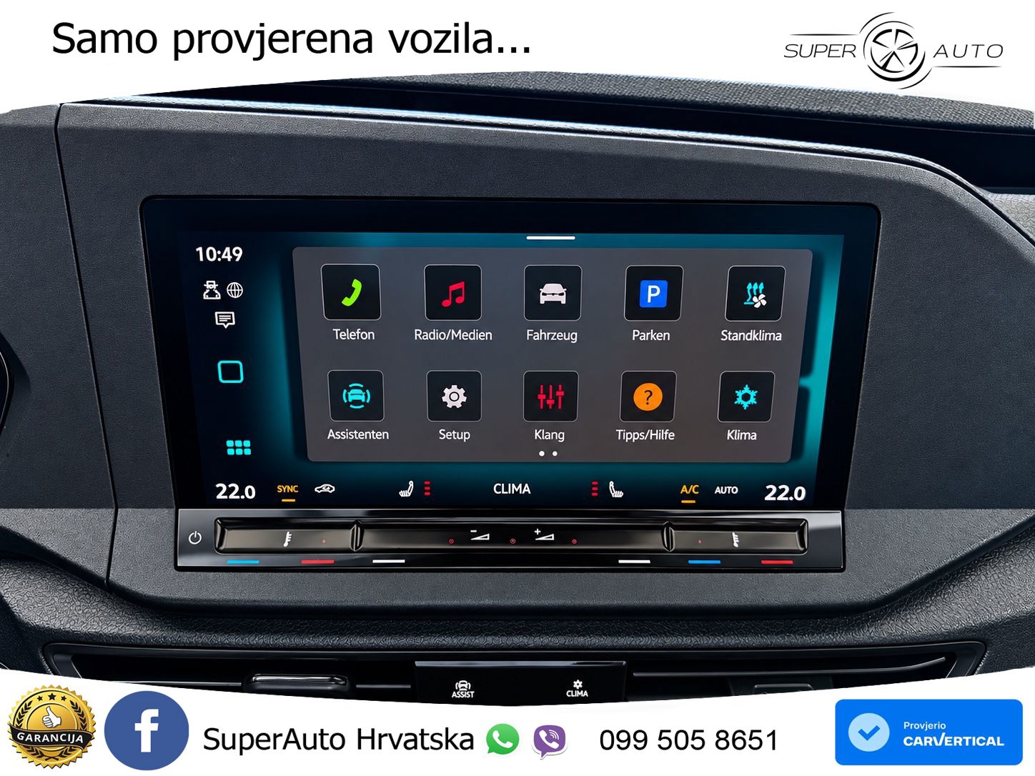 Volkswagen Caddy Cargo DSG KLIMA NAVI ACC STDHZ 1HAND SHZ 116 KS