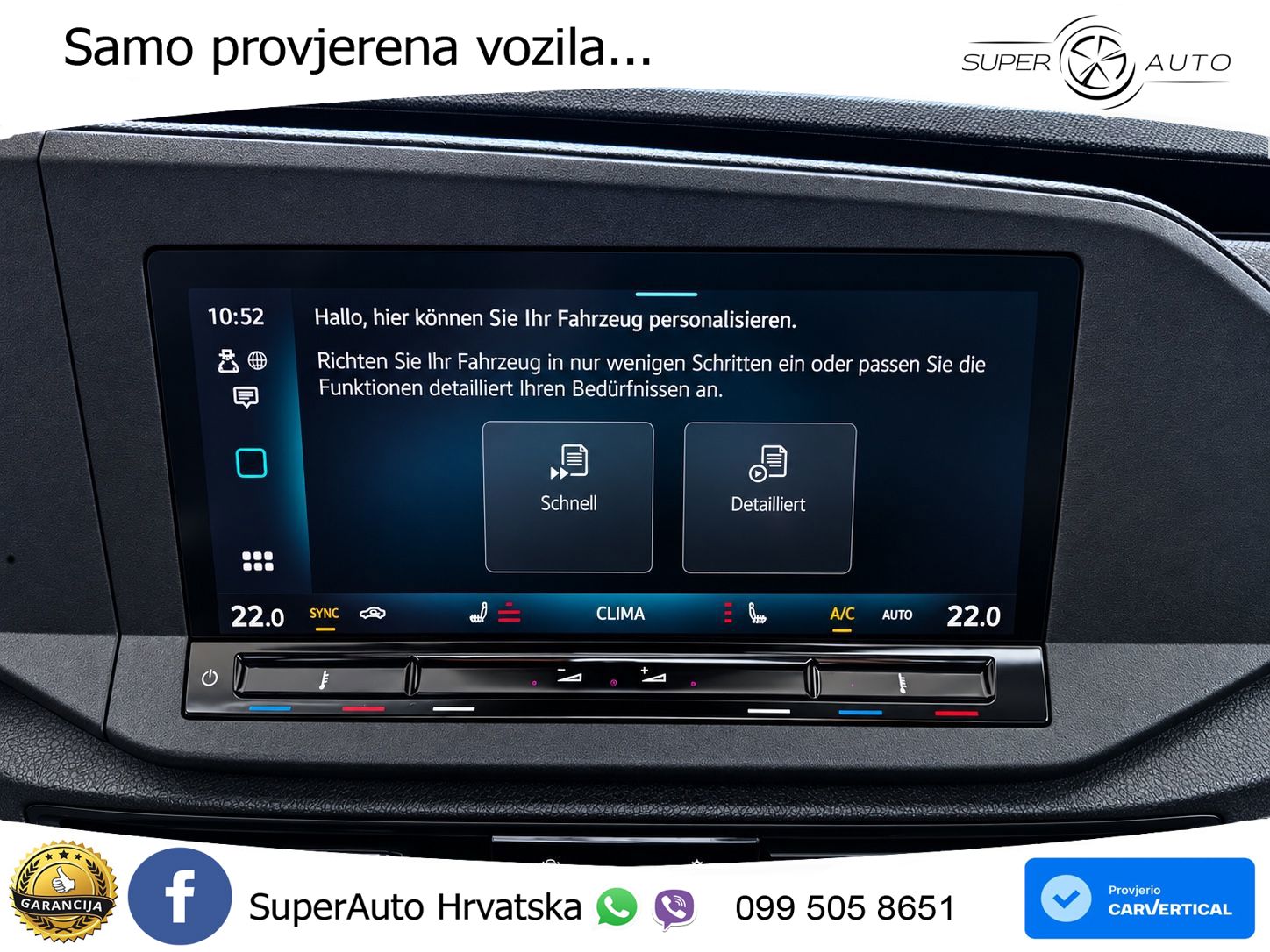 Volkswagen Caddy Cargo DSG KLIMA NAVI ACC STDHZ 1HAND SHZ 116 KS