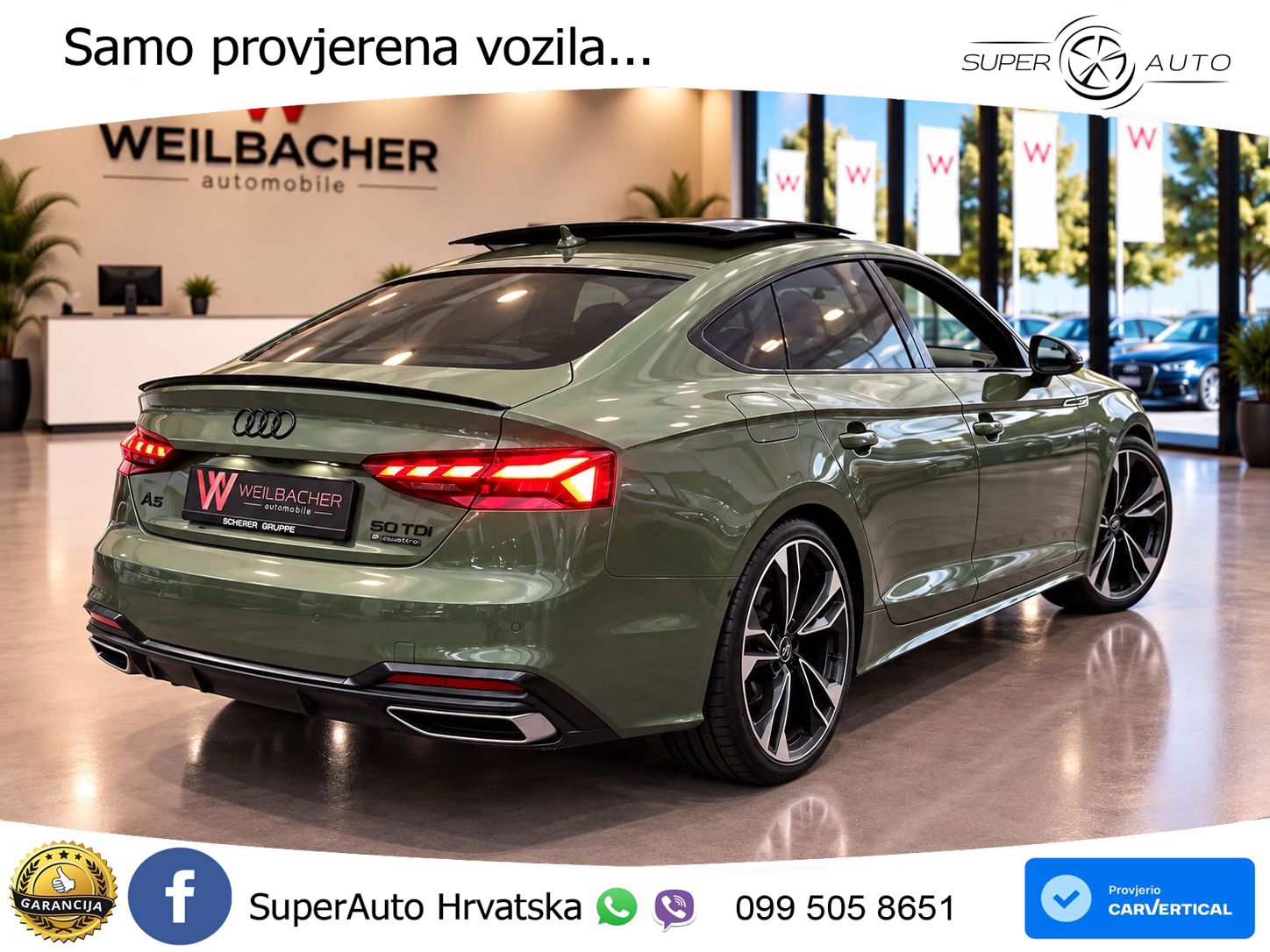 Audi A5 Sportback 40 TDI (190 KS) S tronic LED+GR SJED+ACC
