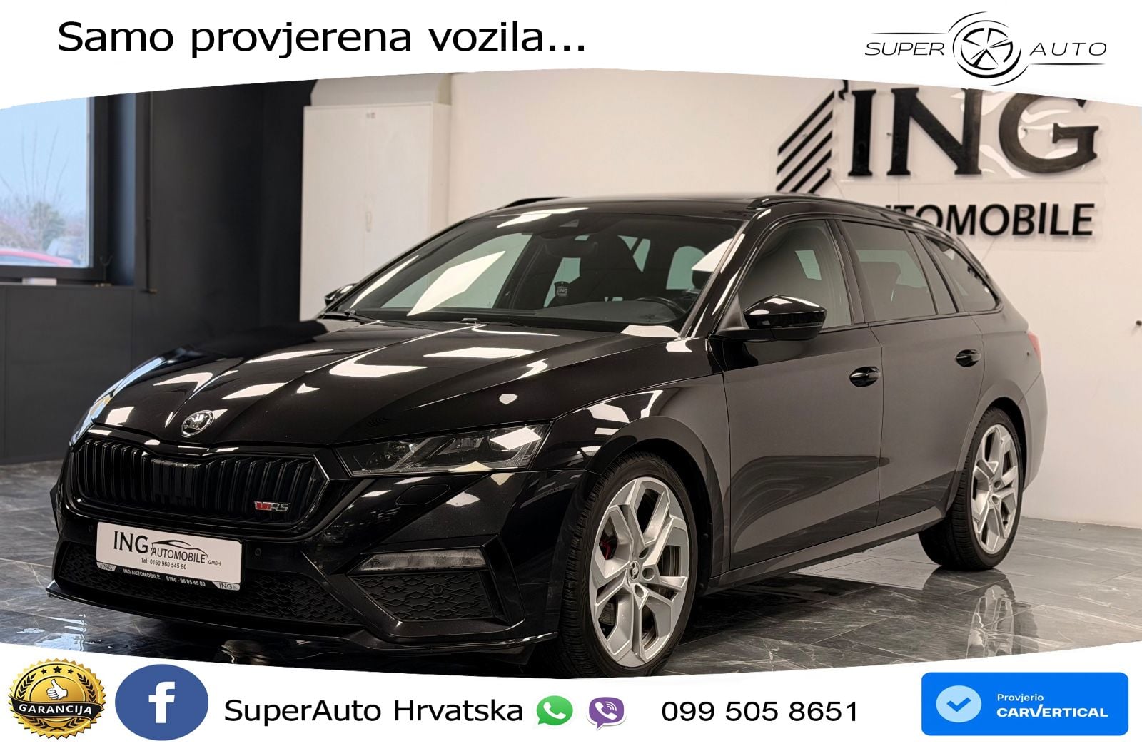 Škoda Octavia Combi RS 2.0 TDI (200 KS) DSG LED+GR SJED+ACC