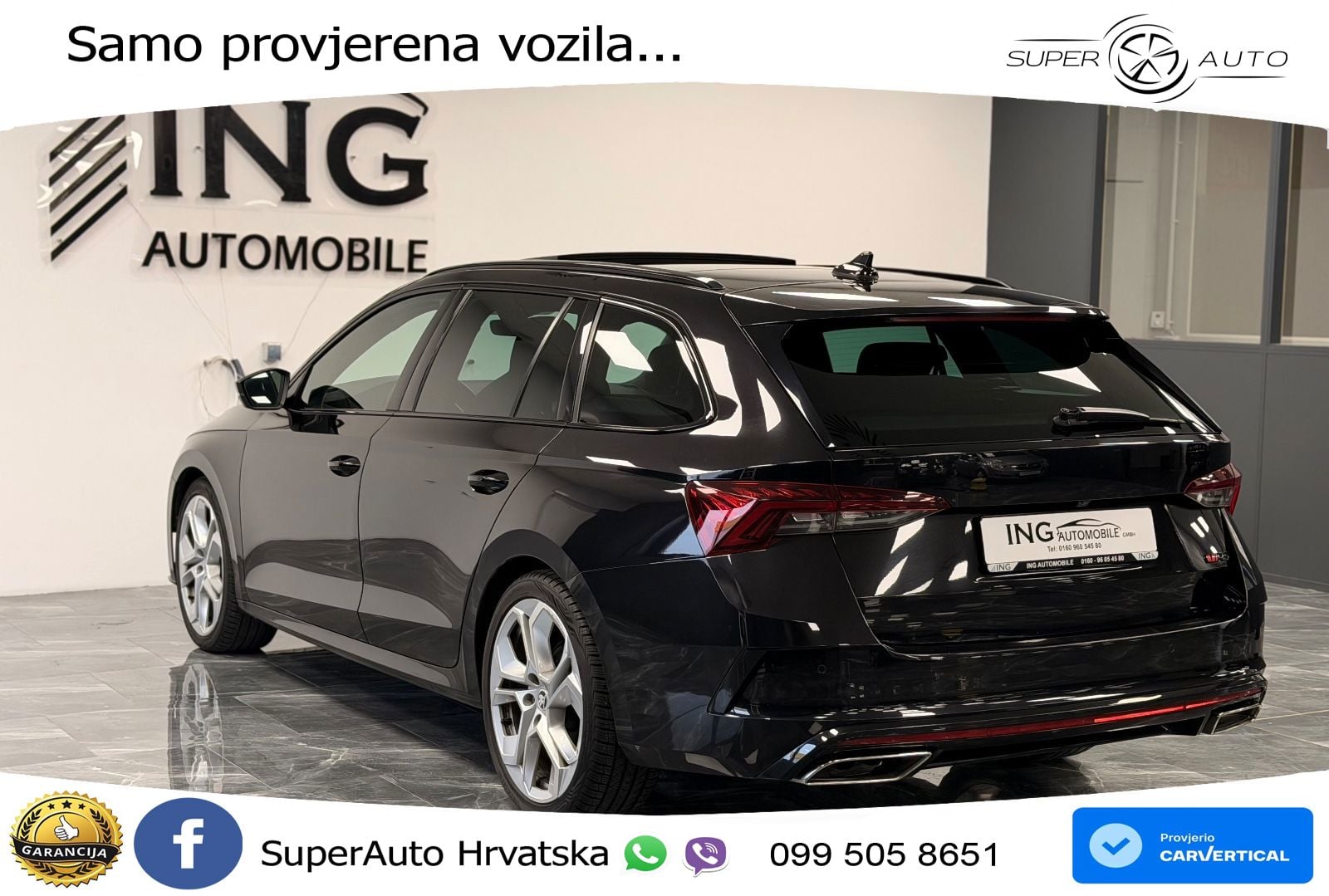 Škoda Octavia Combi RS 2.0 TDI (200 KS) DSG LED+GR SJED+ACC
