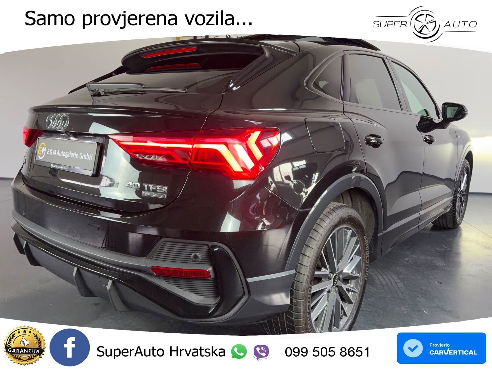 Audi Q3 II Sportback 40 TFSI (190 KS) quattro S tronic S line LED+GR SJED+ACC