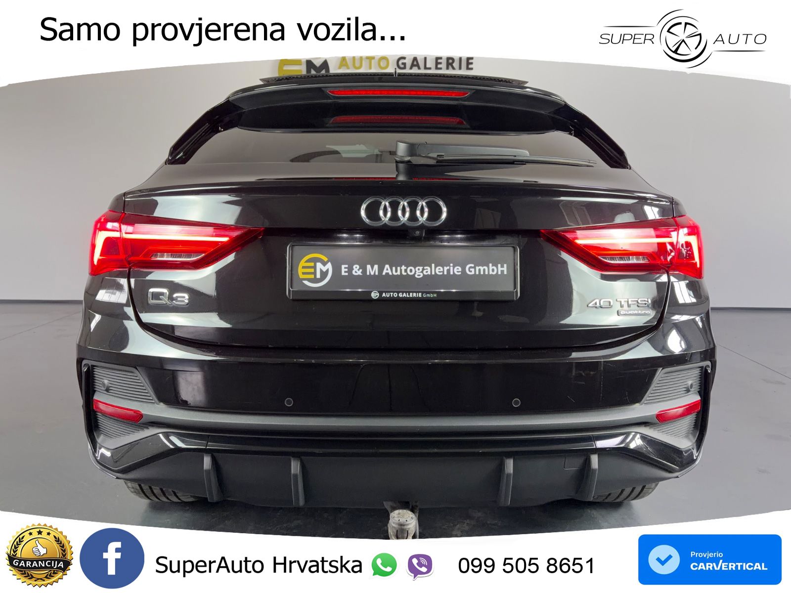 Audi Q3 II Sportback 40 TFSI (190 KS) quattro S tronic S line LED+GR SJED+ACC