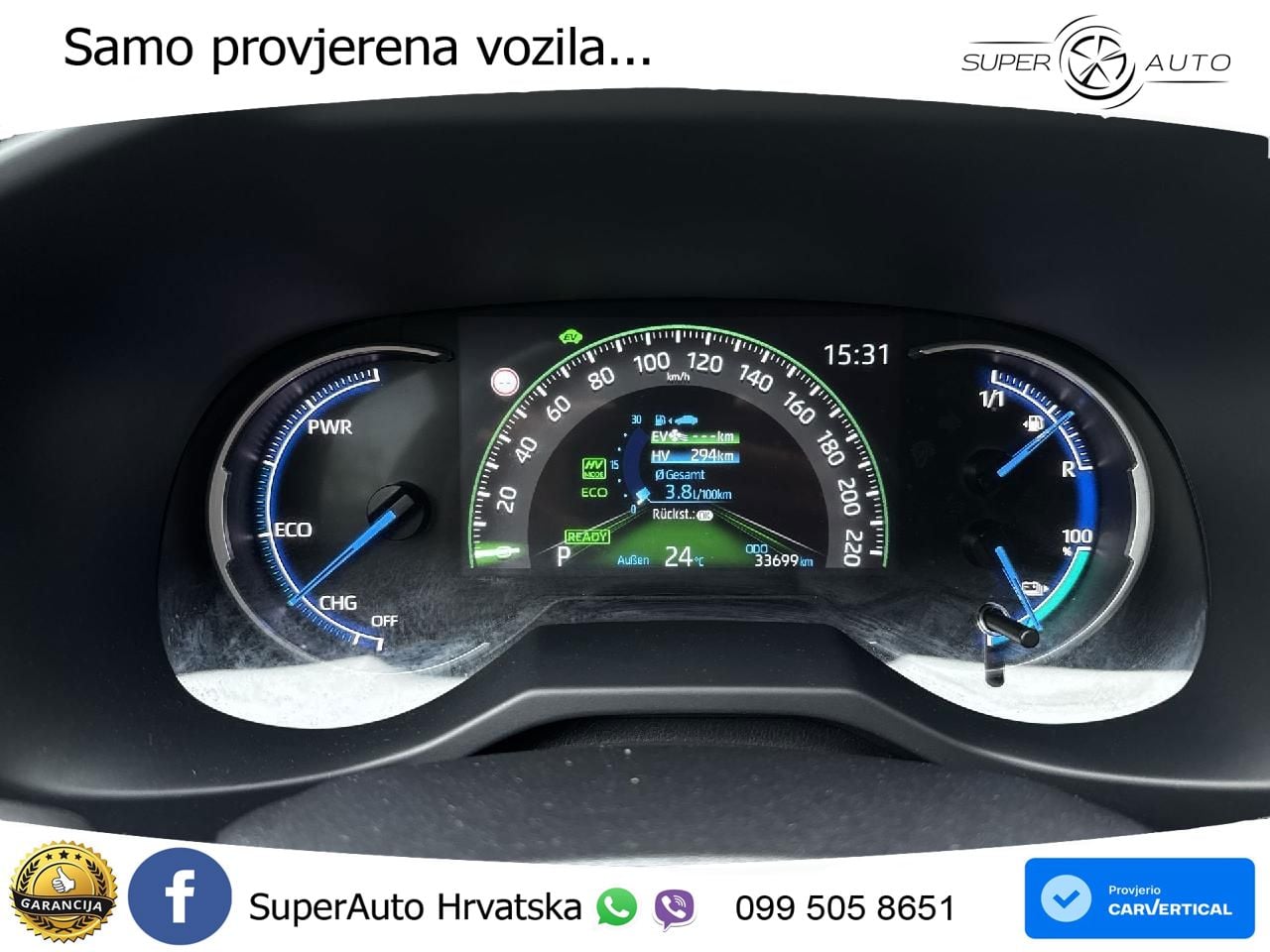 Toyota RAV4 2.5 D-4S (306 KS) Hybrid AWD-i e-CVT LED+GR SJED+ACC
