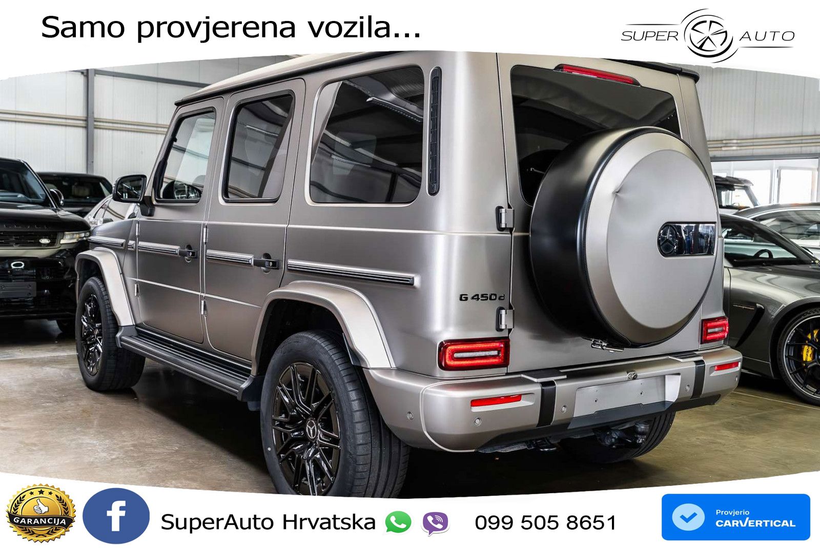 Mercedes G 450d Long (367 KS) 4MATIC 9G-TRONIC AMG ACC+GR SJED+360+PANO