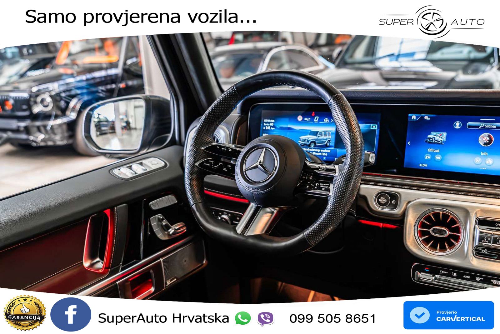 Mercedes G 450d Long (367 KS) 4MATIC 9G-TRONIC AMG ACC+GR SJED+360+PANO