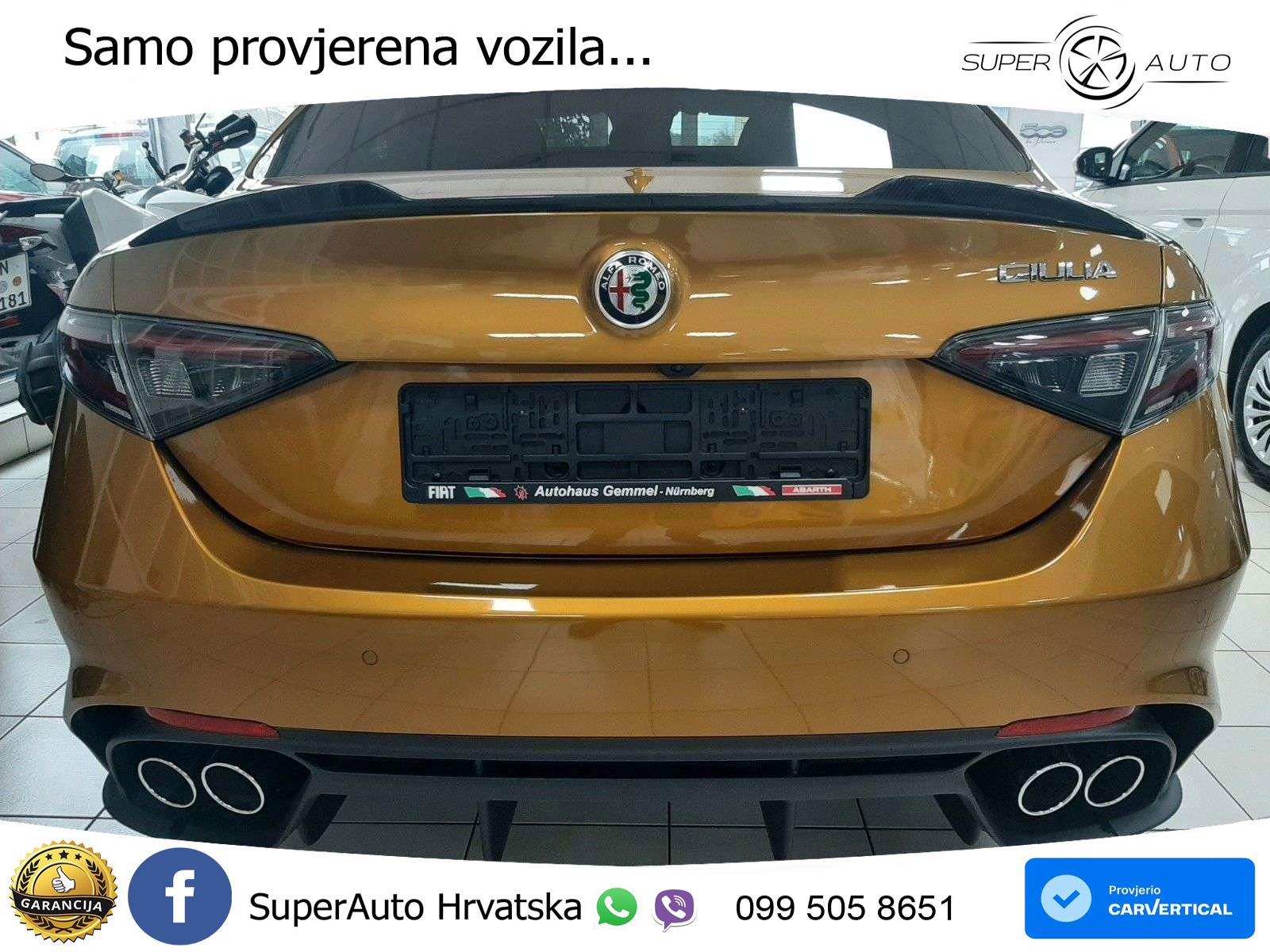 Alfa Romeo Giulia Quadrifoglio 2.9 V6 Bi-Turbo (520 KS) Automatic MATRIX+GR SJED+KAM
