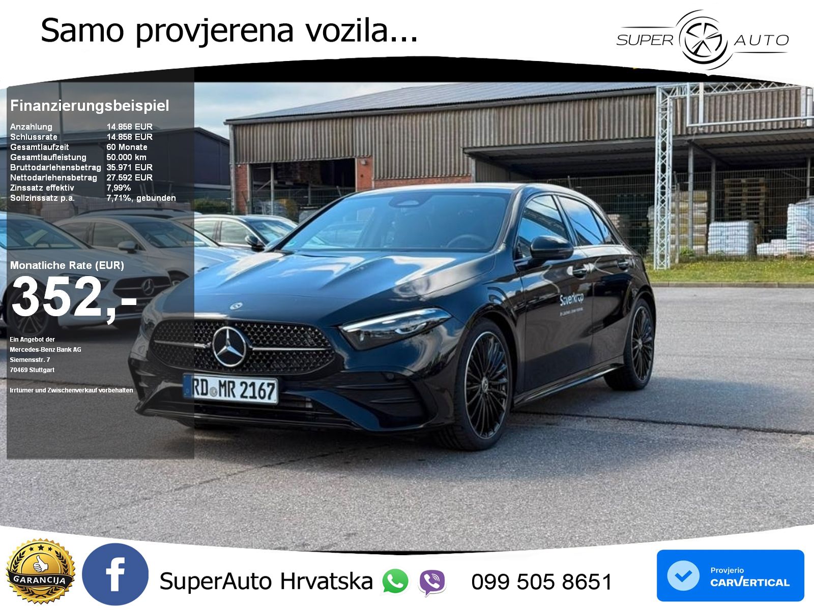 Mercedes-Benz A 220d 8G-DCT AMG ACC+GR SJED+360+PANO